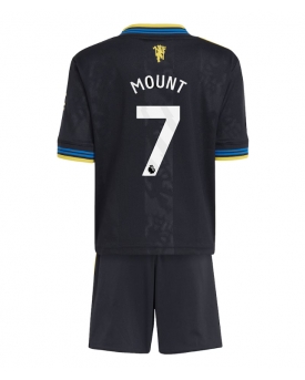 Billige Fotballdrakt Manchester United Mason Mount #7 Replika Tredjedraktsett Barn 2025-26 Kortermet (med bukser)